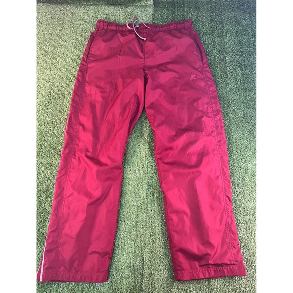 STARTER Other - Starter Mens Burgundy Maroon Nylon Track Pants Side Stripe SM Windbreaker Baggy